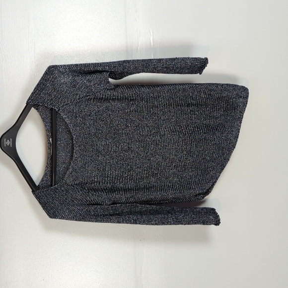 Zara Knit Metallic Asymmetrical Tunic Sweater - Picture 1 of 11